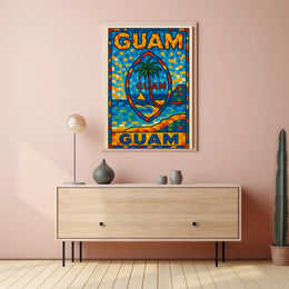 Vibrant Guam Mosaic Poster