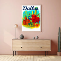 Dallas Landmarks Poster PosterGoat