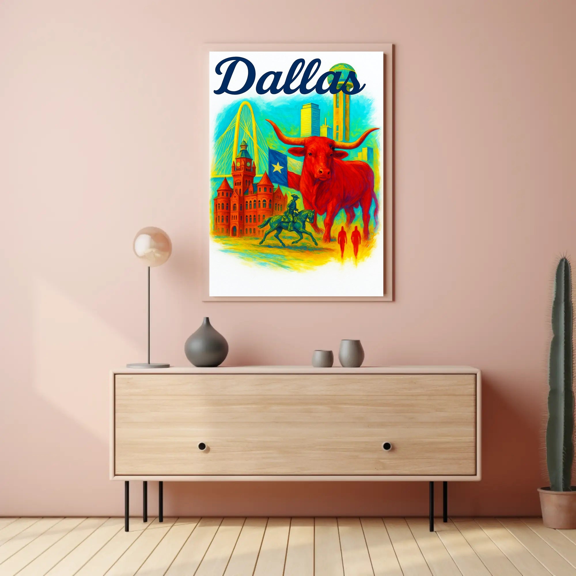 Dallas Landmarks Poster PosterGoat