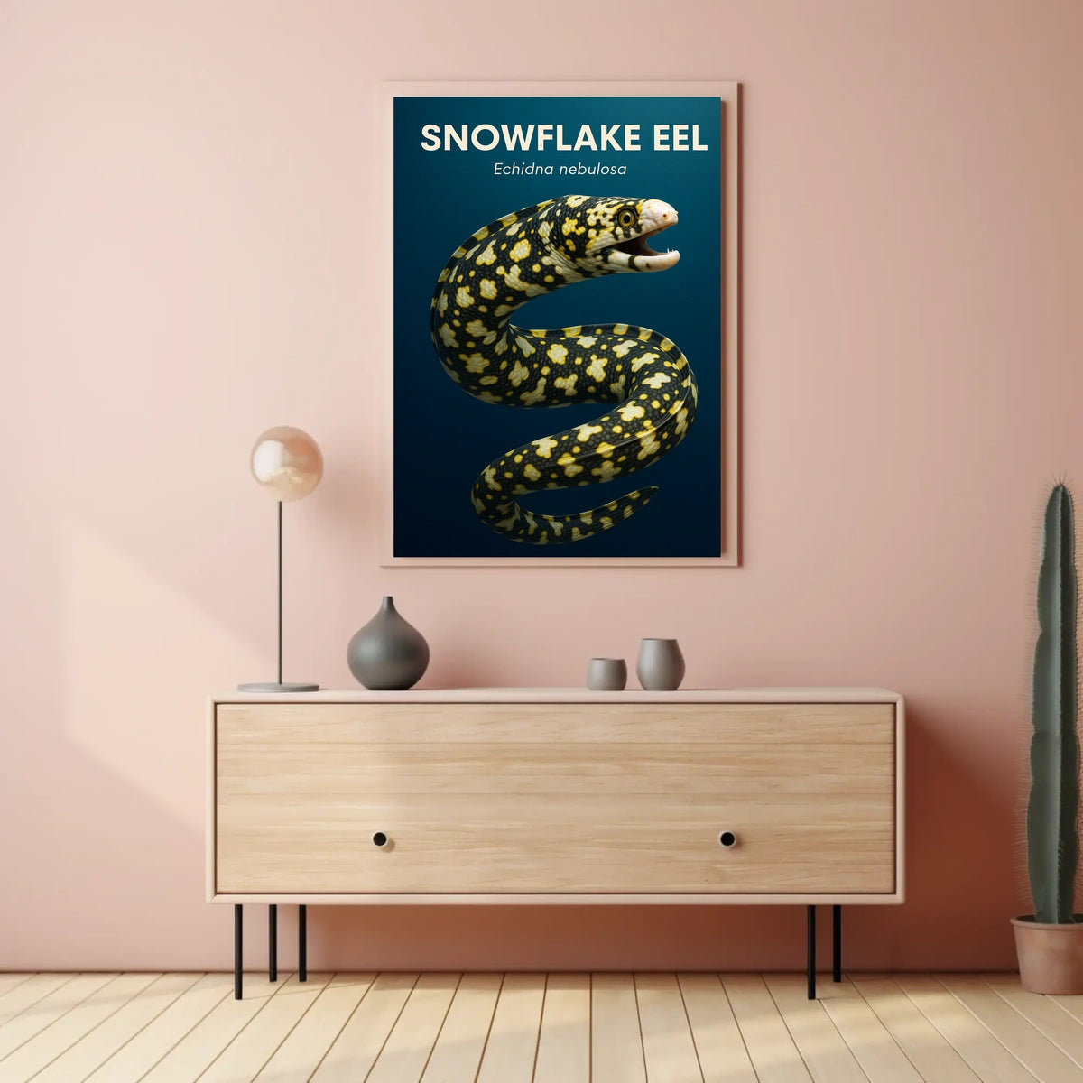 Snowflake Eel Echidna nebulosa Poster