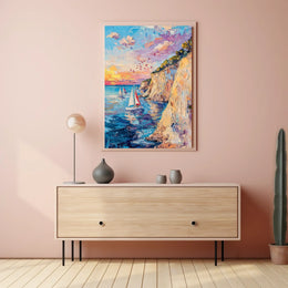 pixelmotion copyai 35099 Thick oil impasto painting of a coastal cl eae5208126d 4029 9828 f8e65374a5f0 Poster