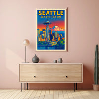 Seattle Skyline Poster