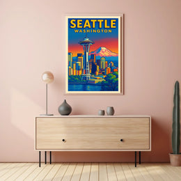 Seattle Skyline Poster