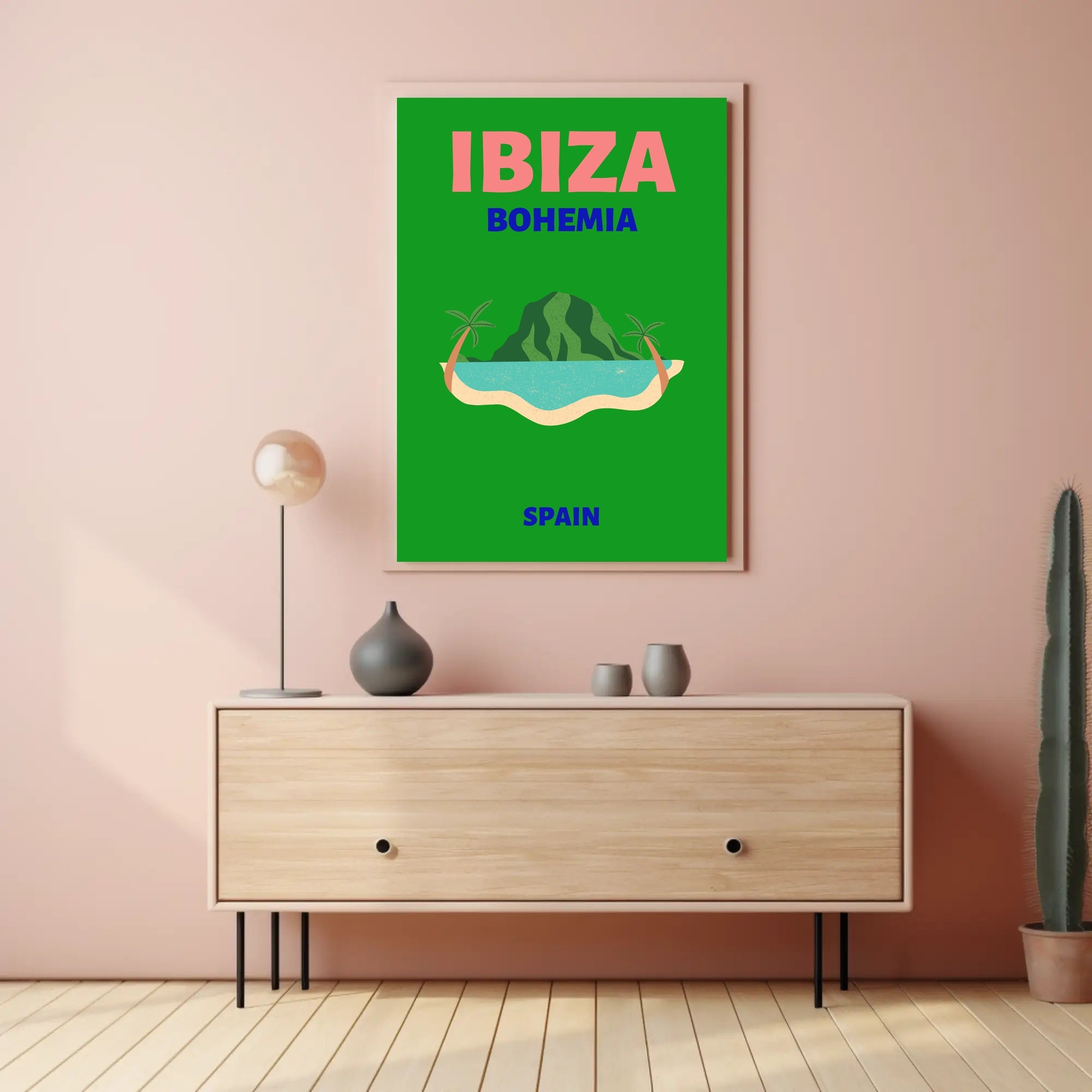 Ibiza Bohemian Paradise Island Travel Poster PosterGoat