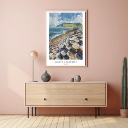 Giant's Causeway Wonder: Irish Landscape Travel Poster PosterGoat