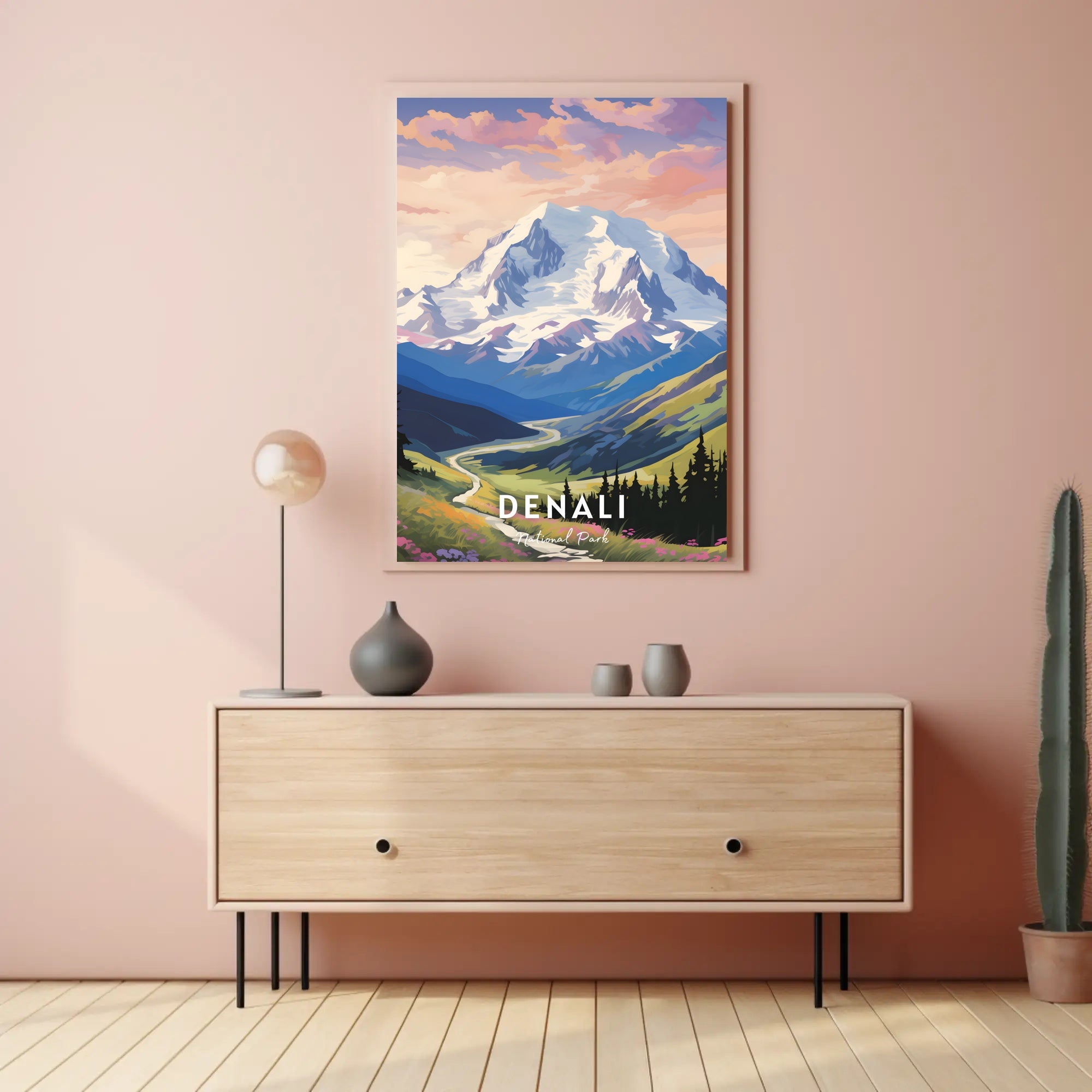 Denali Scenic Beauty Captured In National Park Poster