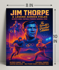 Jim Thorpe A Legend Across Fields Poster PosterGoat