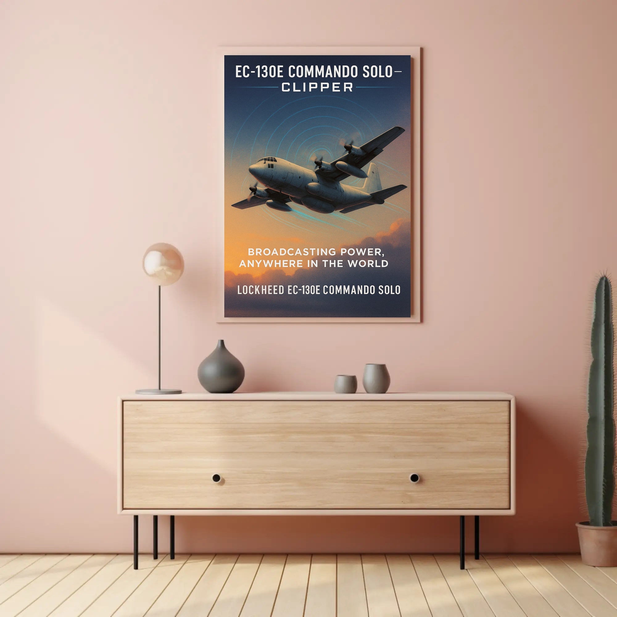 EC-130E Commando Solo Broadcasting Power Poster PosterGoat