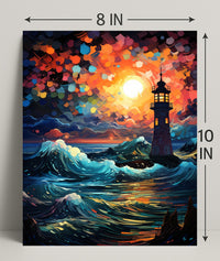 Lighthouse At Dusk Poster