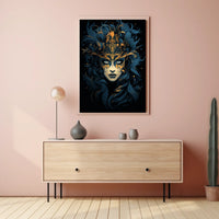 Intricate Masquerade Mask Artistry Fantasy or Mythology Poster