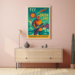 Fly Greenland Wander In Color Poster