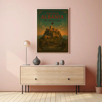 Albania Adventure Vintage Travel Poster