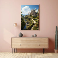 Enchanted Castle in a Serene Landscape Poster