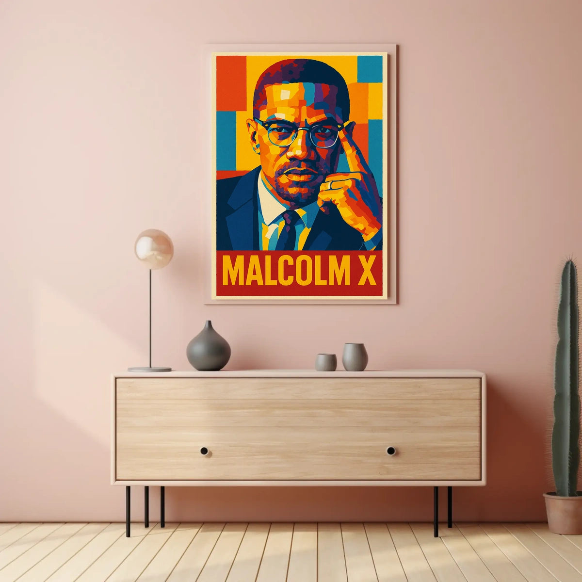 Malcolm X Iconic Portrait Poster