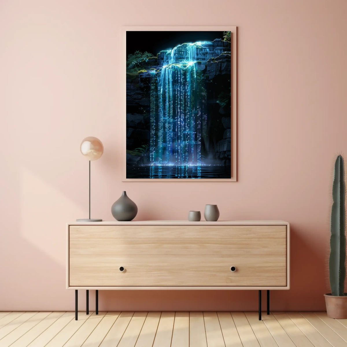 Digital Waterfall Poster