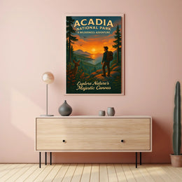 Acadia National Park Sunset Adventure National Park Poster