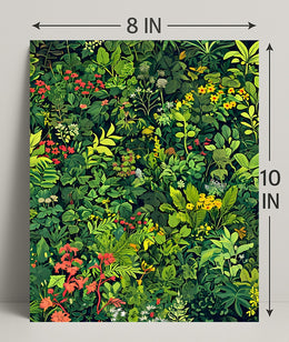 Lush Botanical Illustration Poster for Nature Lovers