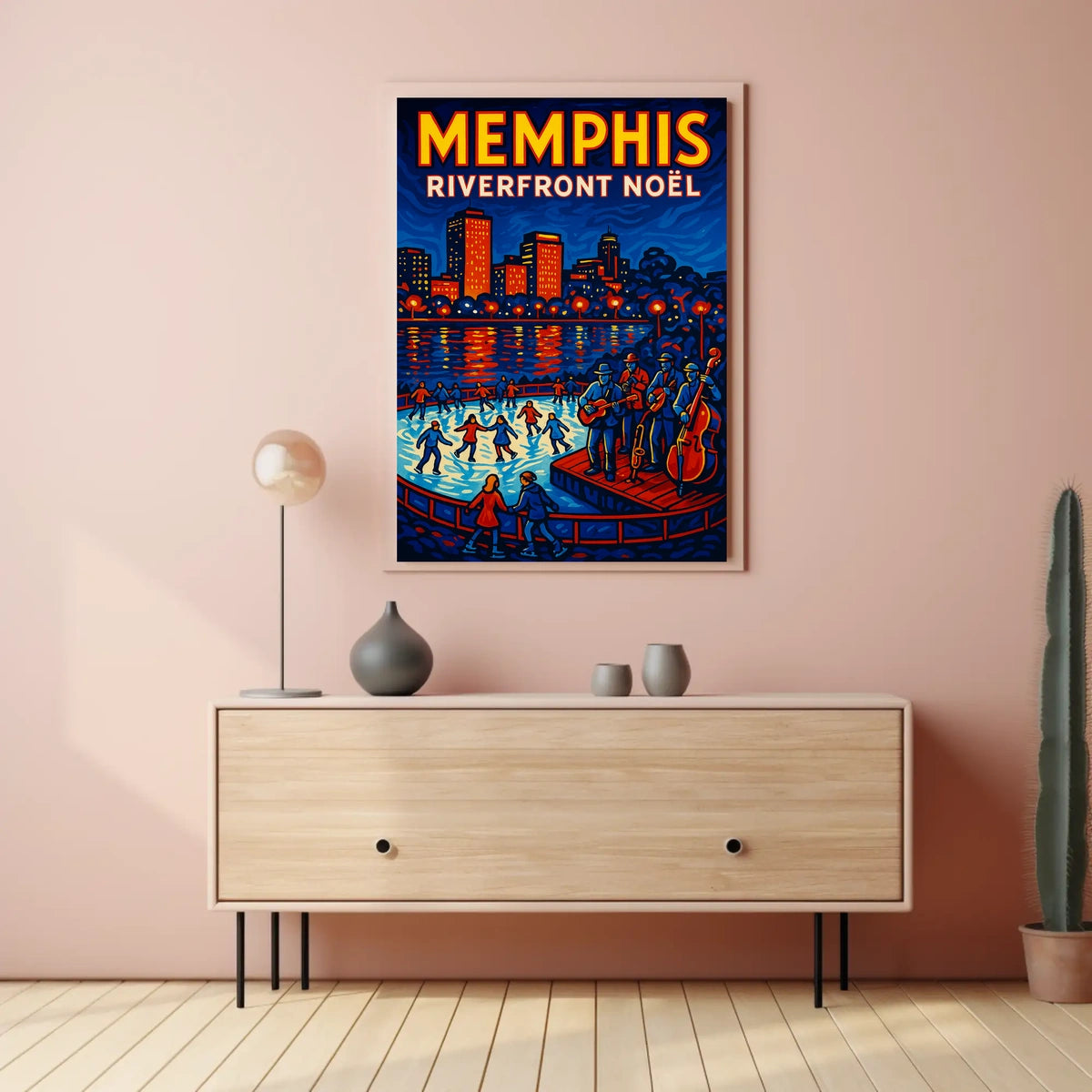Memphis Riverfront Noël Poster