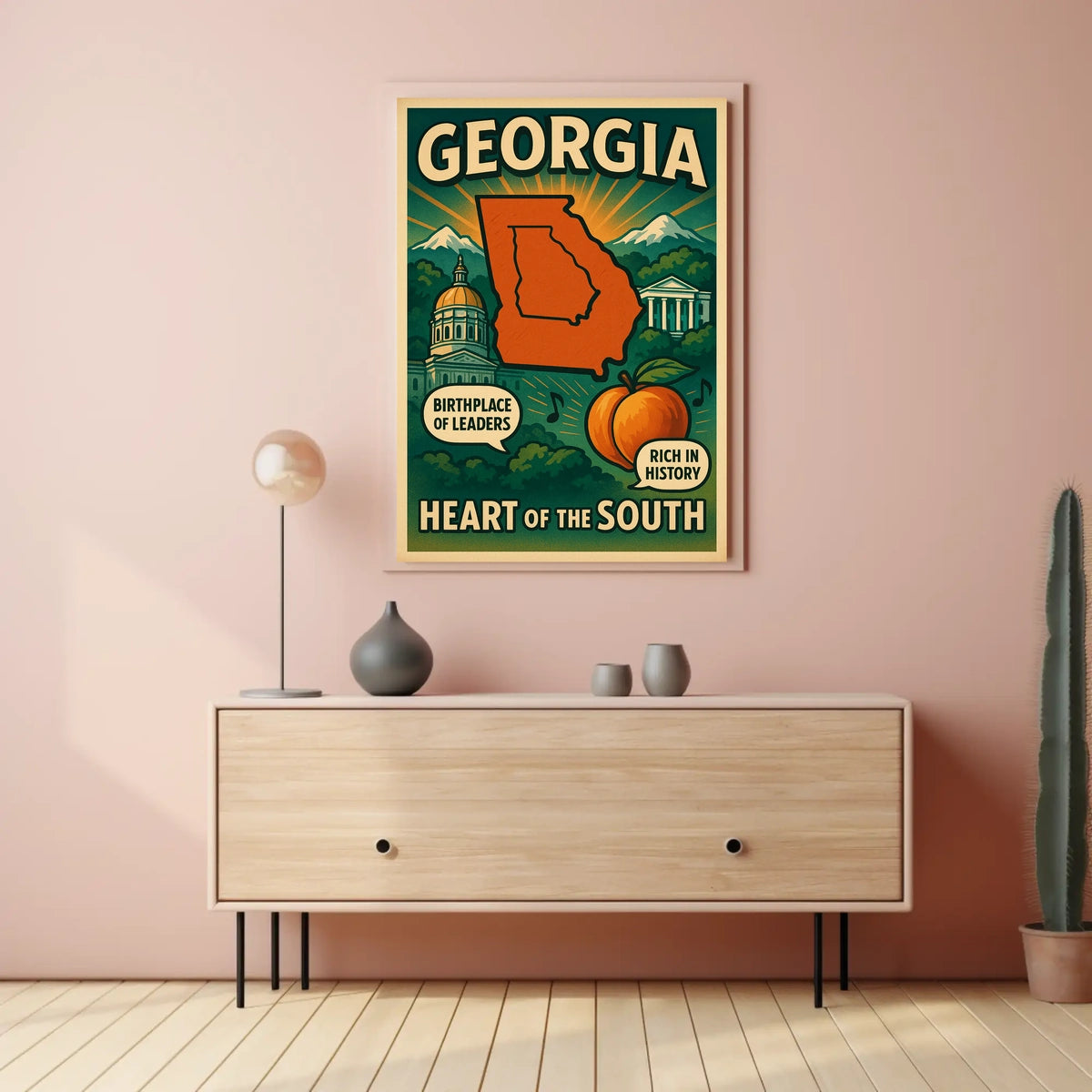 Georgia Heart Of The South Poster