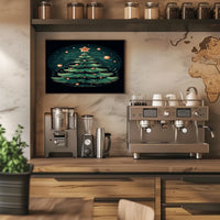 Festive Christmas Tree Illustration Poster