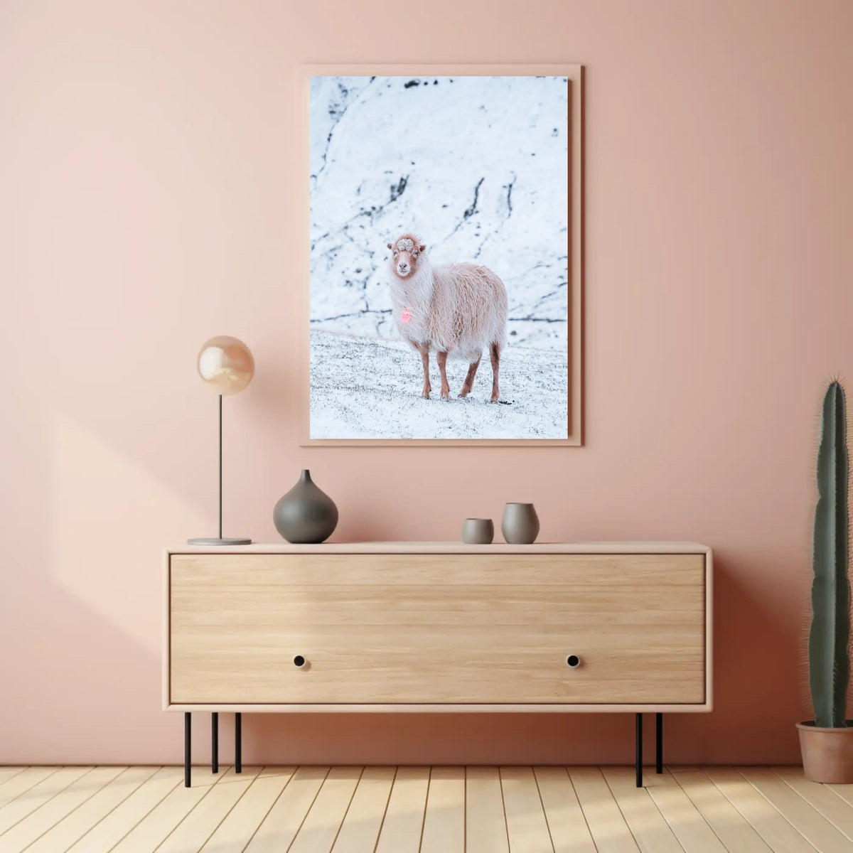 Winter Serenity A Lone Sheep Poster
