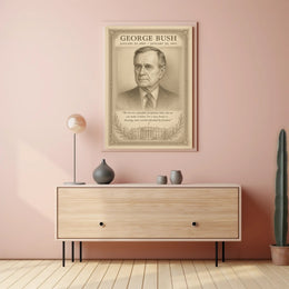 George Bush Presidential Tribute Sketch Poster PosterGoat