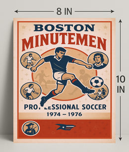 Boston Minutemen Soccer Team Poster PosterGoat