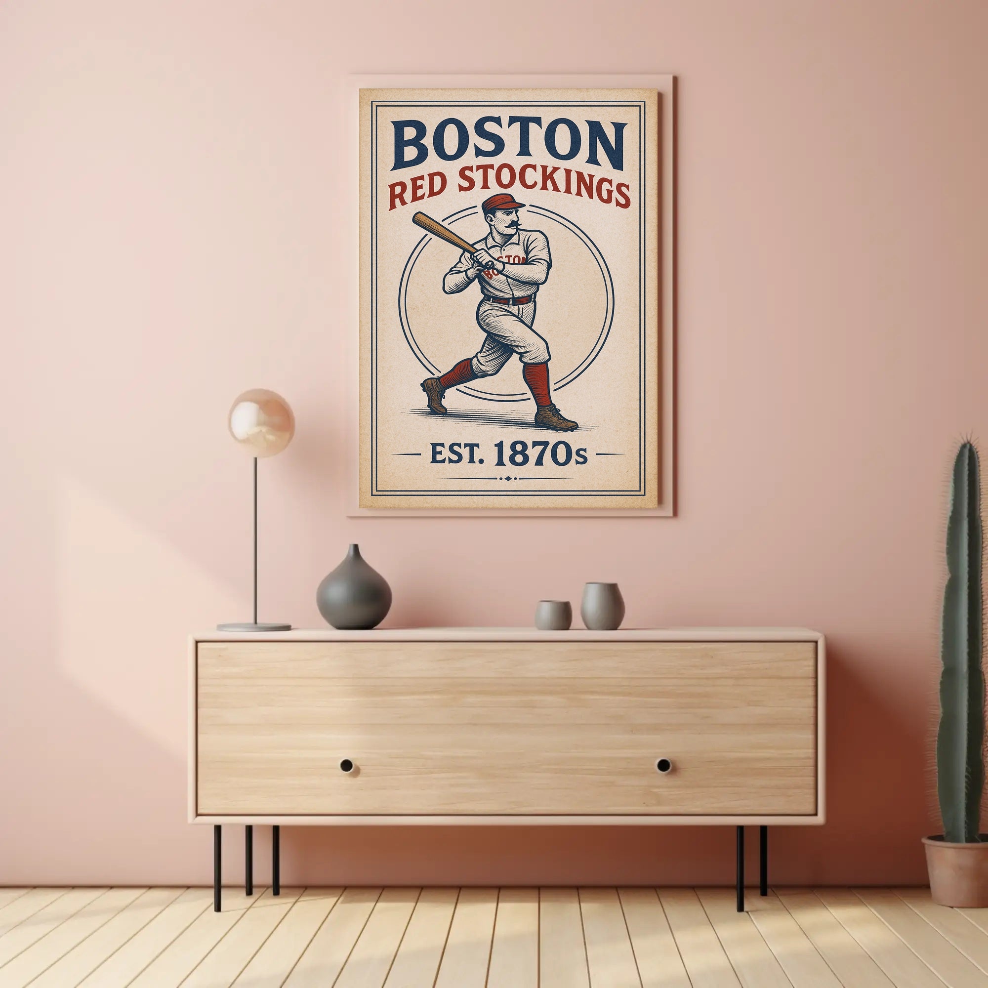 Boston Red Stockings Est. 1870s Poster PosterGoat