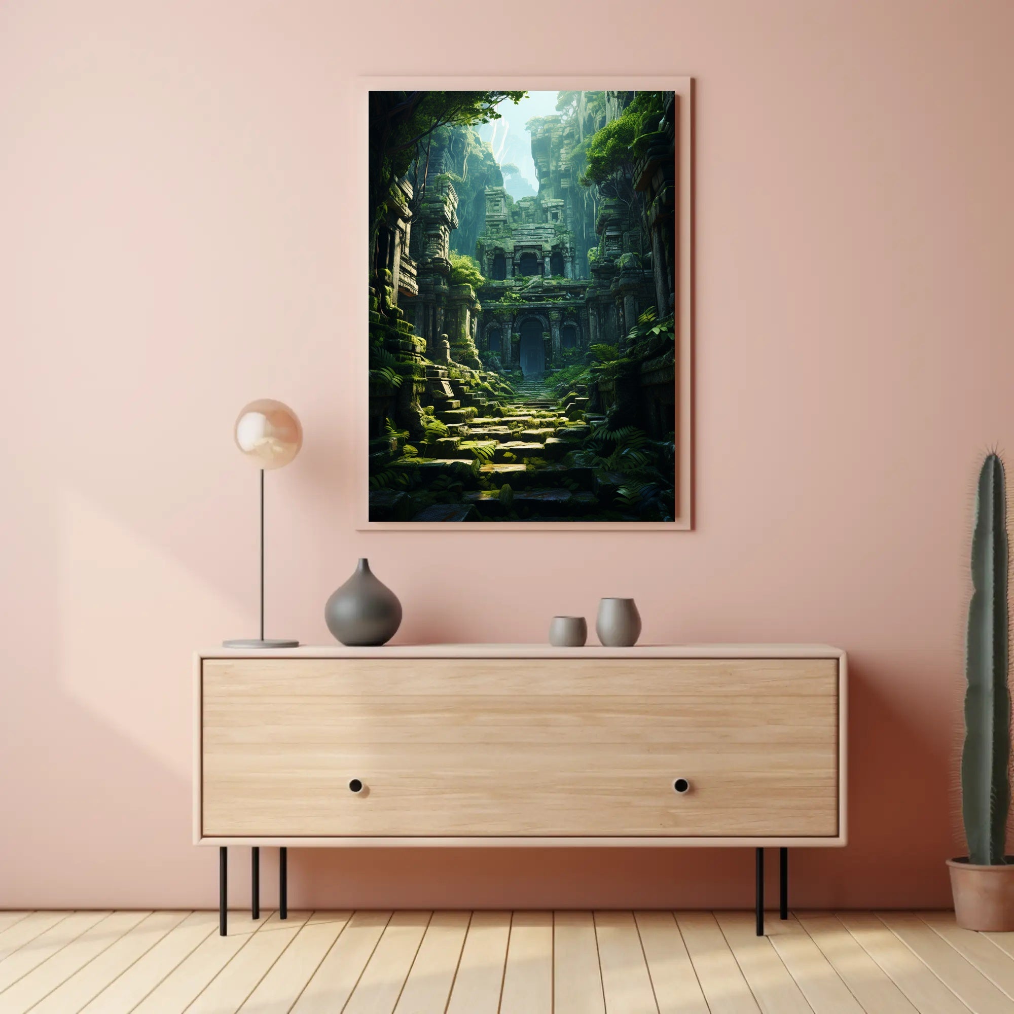 Ancient Jungle Ruins Poster