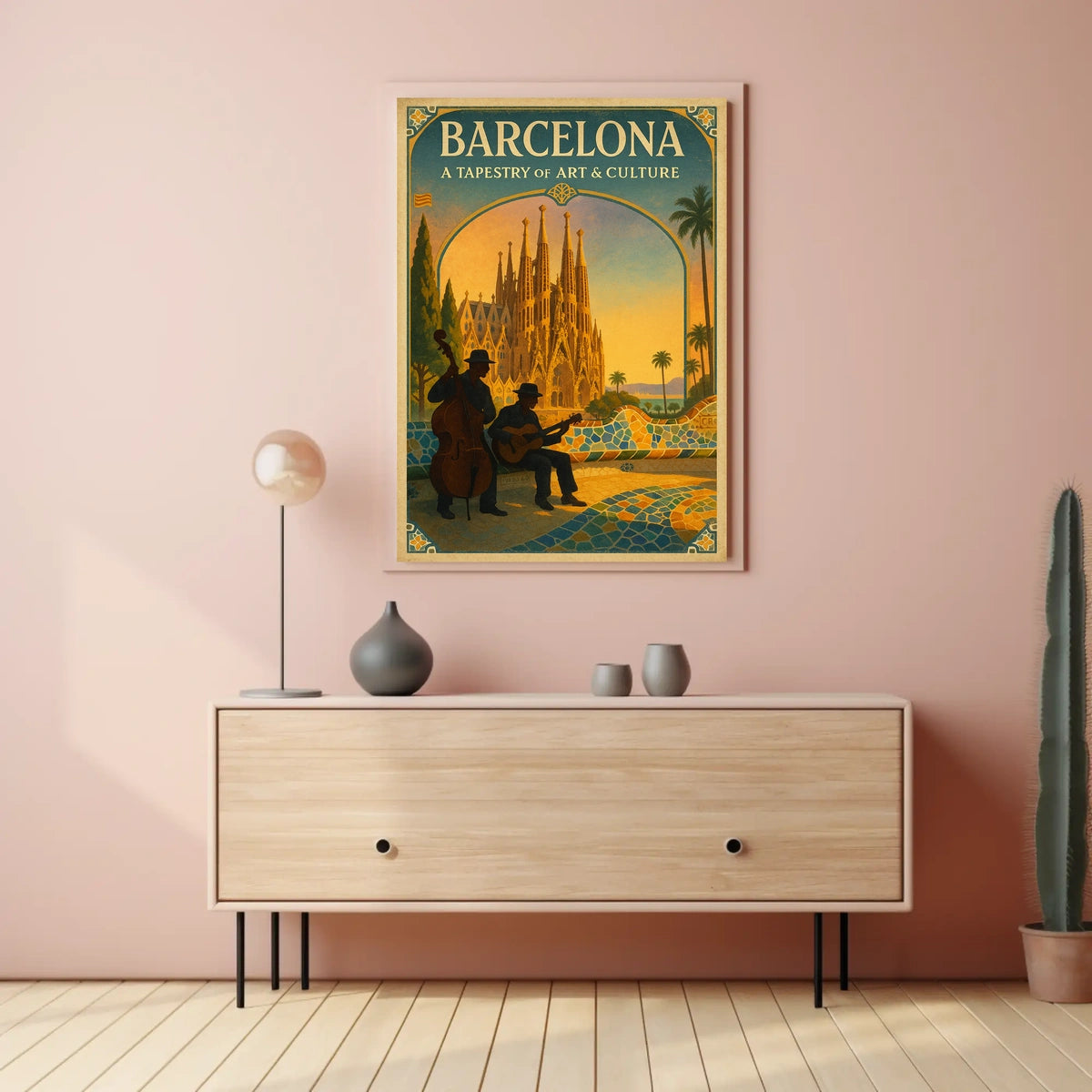 Barcelona A Tapestry of Art Culture Poster