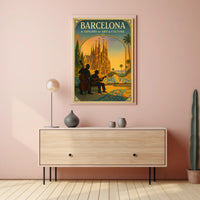 Barcelona A Tapestry of Art Culture Poster