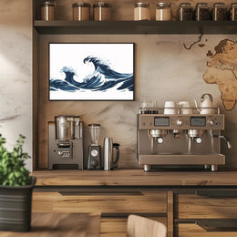 Ocean Waves Art Poster: Modern Meets Vintage