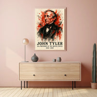 John Tyler Vintage Historical Presidential Poster