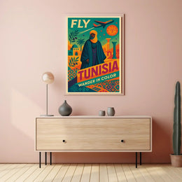 Explore Tunisia in Style Vibrant Aviation Travel Poster PosterGoat