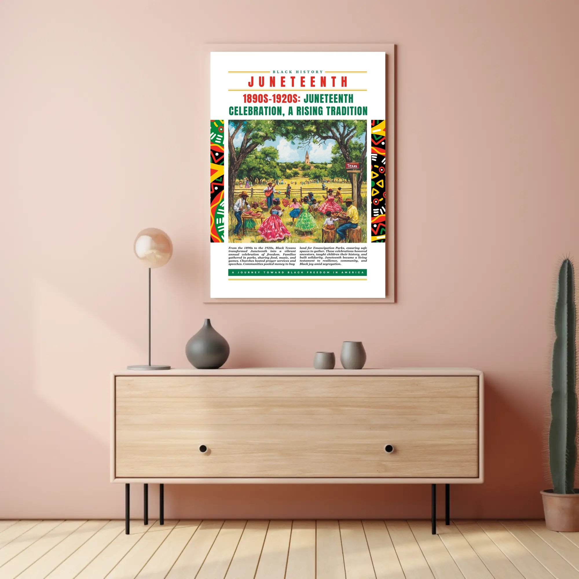Juneteenth Celebration of Black History and Freedom Cultural or Heritage Poster