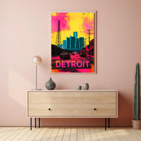 Vibrant Detroit Poster PosterGoat