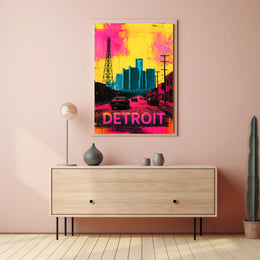 Vibrant Detroit Poster PosterGoat