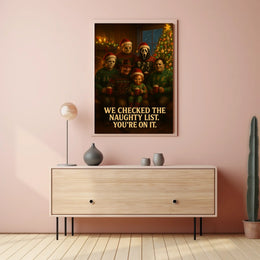 Naughty List Christmas Horror Poster
