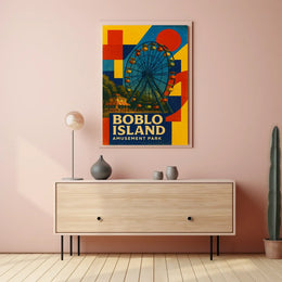 Island Amusement Park Adventure Poster