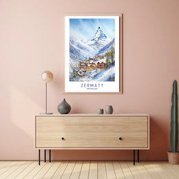 Serene Winter in Zermatt Poster PosterGoat