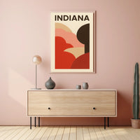 Indiana Abstract Landscape Poster
