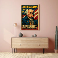 John Adams Second President Poster Wall Art Gift Idea