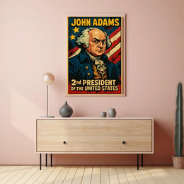 John Adams Second President Poster Wall Art Gift Idea