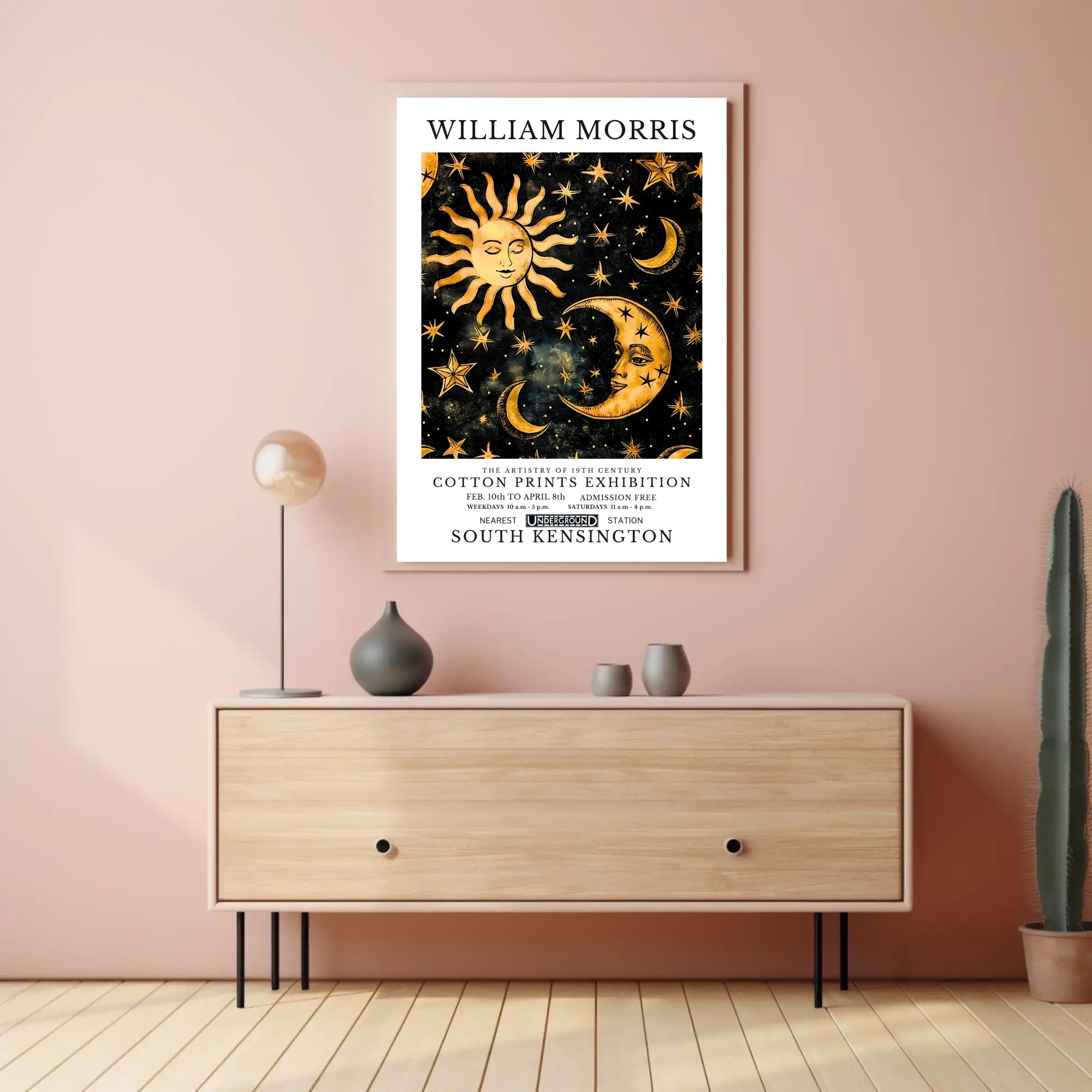 William Morris Cotton Prints Exhibition Poster