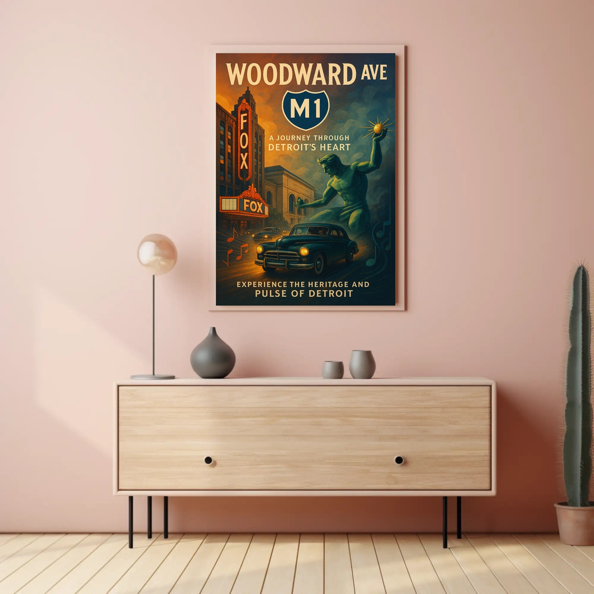 Woodward Avenue A Journey Through Detroits Heart Poster PosterGoat