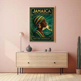 Jamaican Vacation Vintage  Art Deco Poster PosterGoat