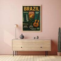 Brazil Modernist Architecture Wall Art with Natural Beauty PosterGoat