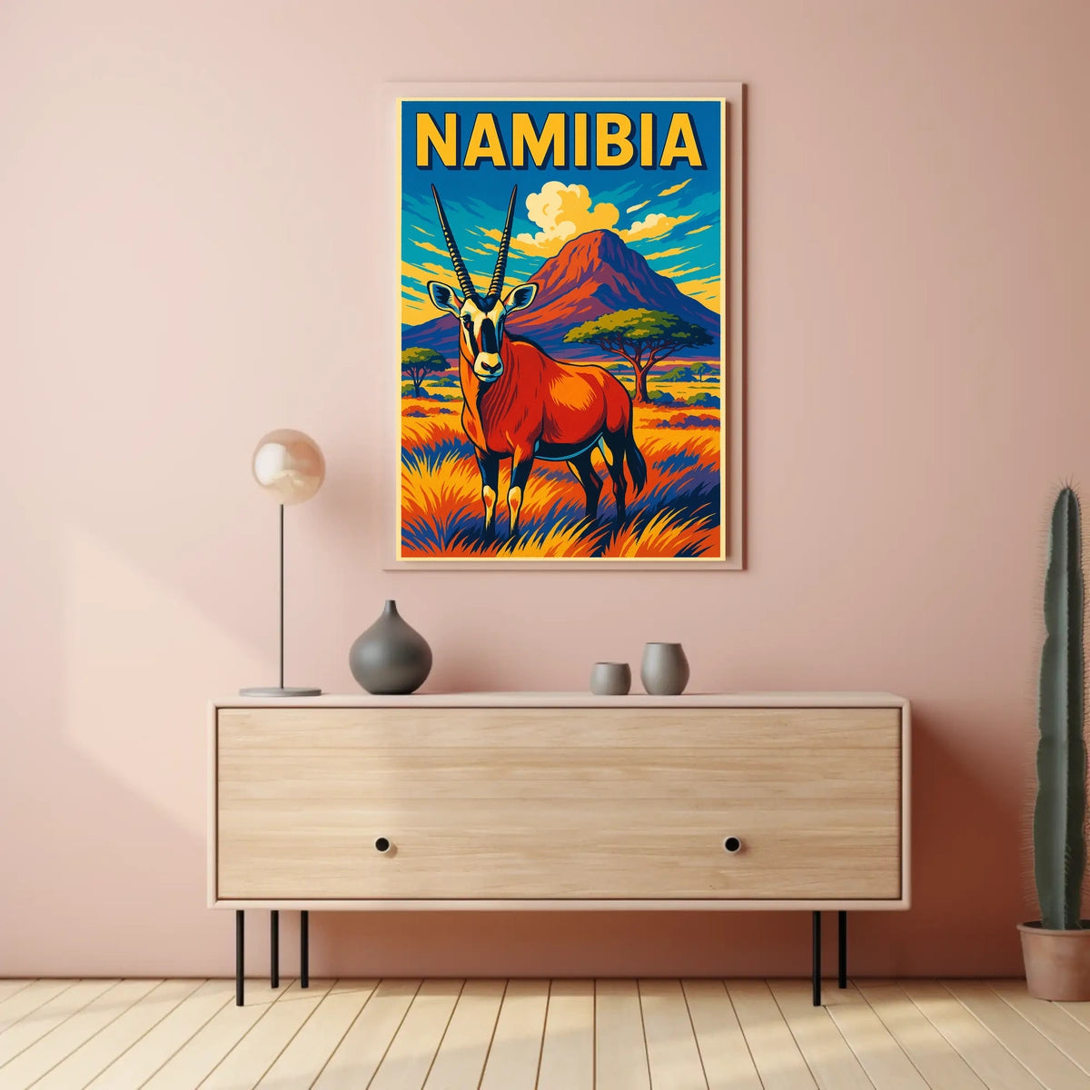 Namibia Wildlife Poster