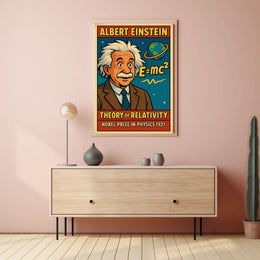 Einstein Relativity Vintage Science Inspiring Museum Quality Decor Science Lovers Wall Poster