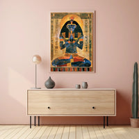 Vintage Cityscape Silhouette Art Poster